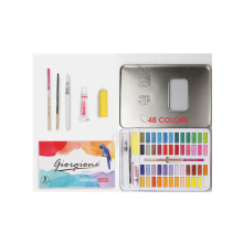 Andstal 48colors Water Color Paint set in Cute Pink box Colour Painting For School Supplies